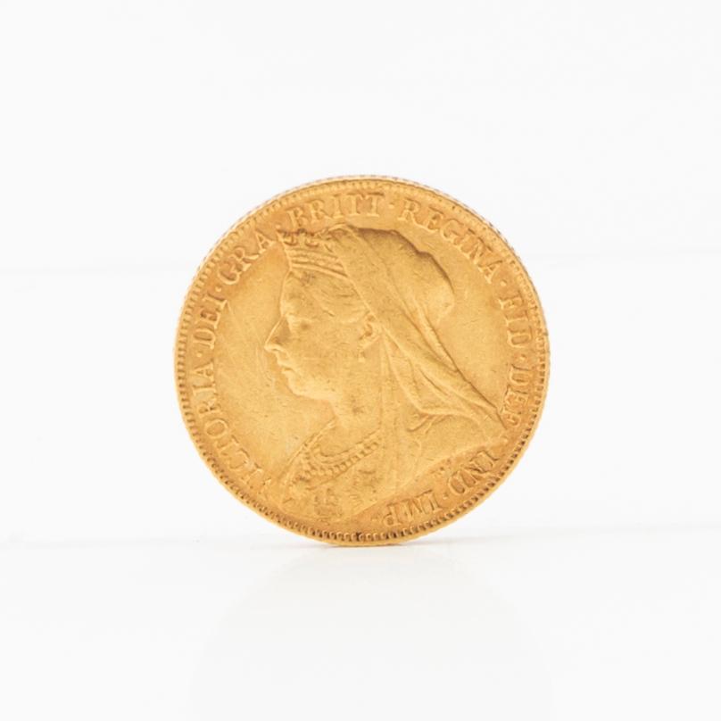 Gold coin Sovereign 1899 Great Britain Victoria.
