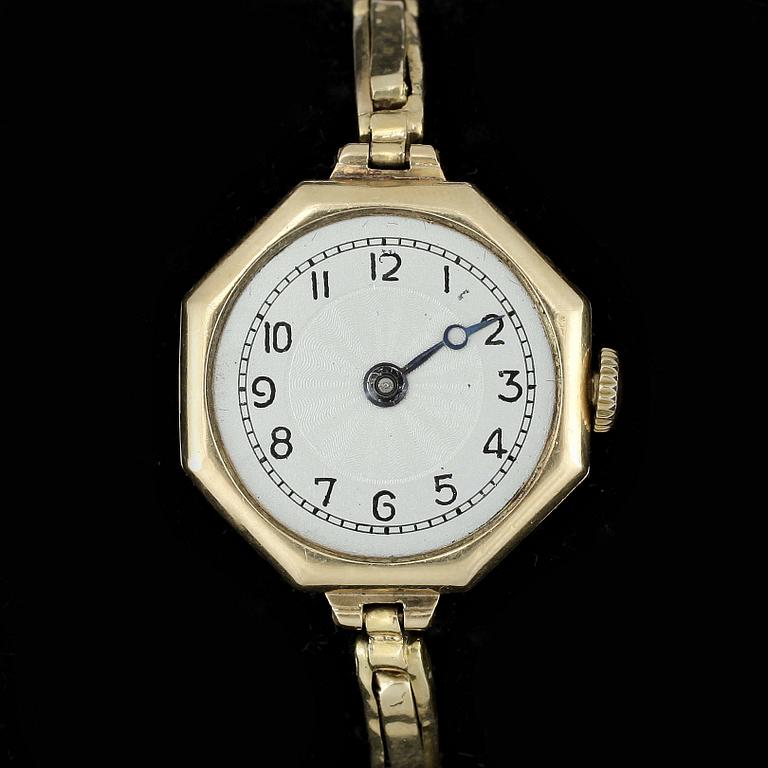 DAMARMBANDSUR, 2 st, 14 resp 18k guld, bla Certina. Tot vikt ca 37 g.