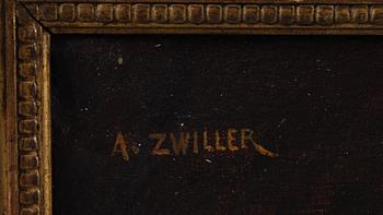 AUGUSTINE ZWILLER, tillskriven, olja på duk, sign.