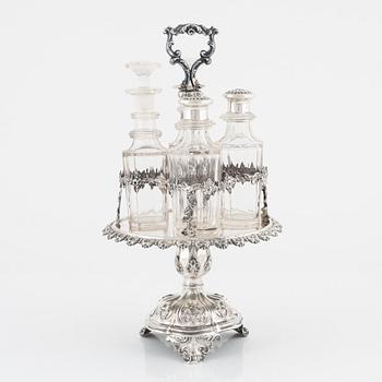 Gustaf Möllenborg, borssurtout, silver, nyrokoko, Stockholm, 1853.