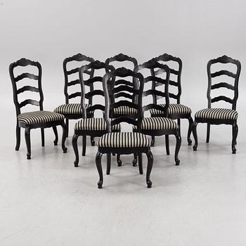 Dining set, 9 pieces, rococo style, contemporary production.