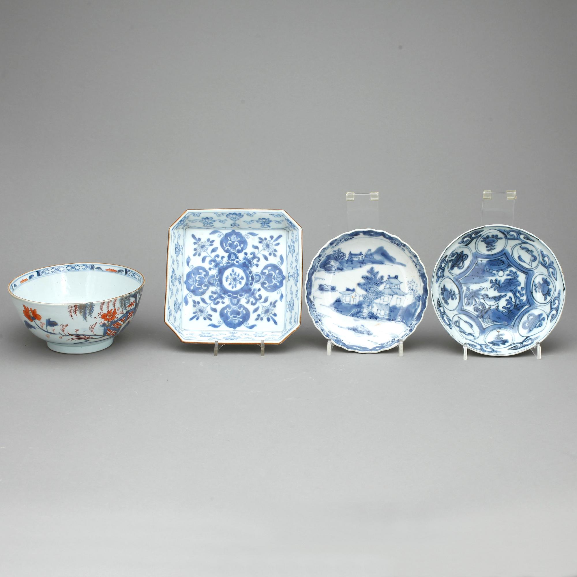 PARTI PORSLIN, 4 delar, Kina, bland annat 1700-tal.