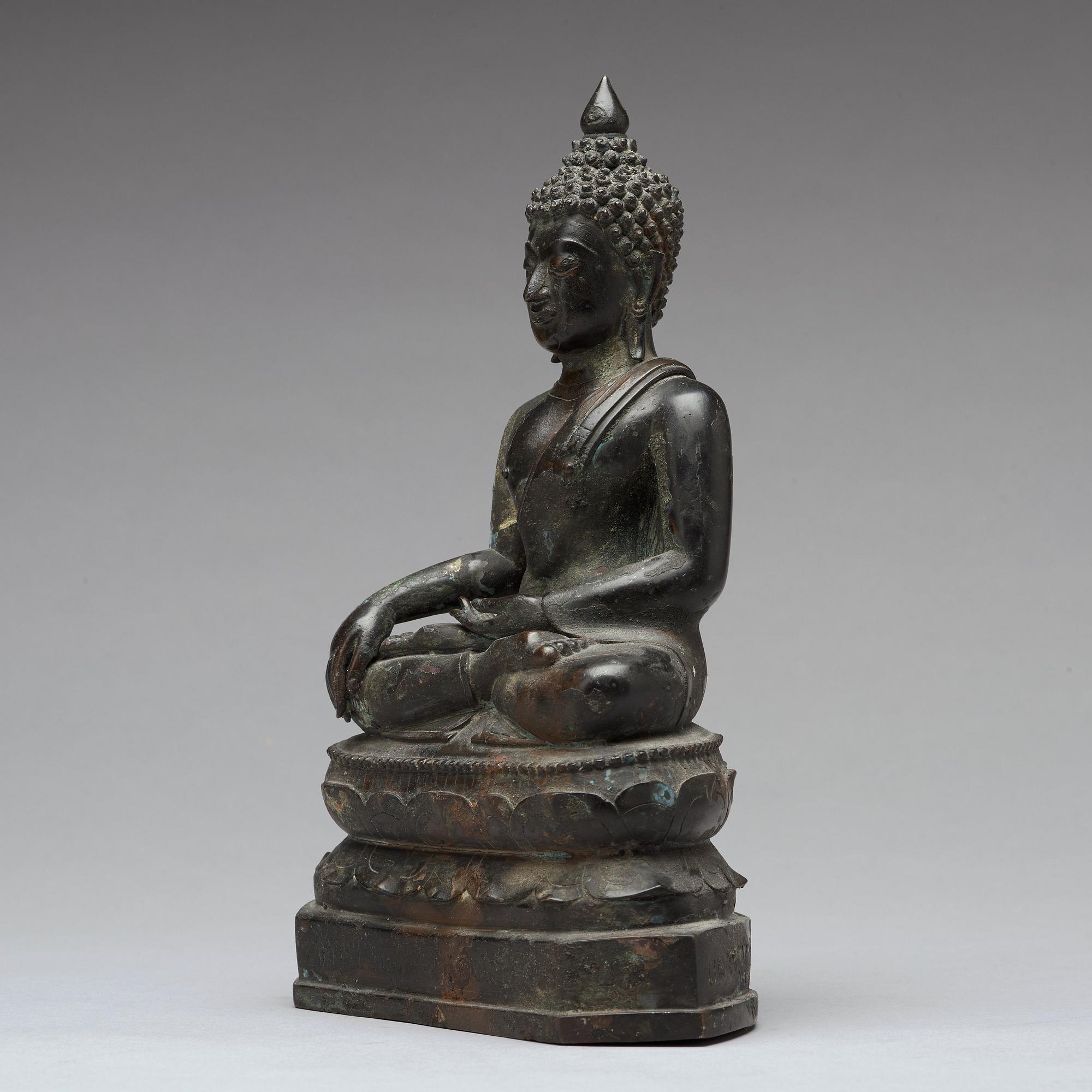 BUDDHA, brons. Thailand, troligen Lanna, 1700-tal.
