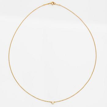 Tiffany & Co, Elsa Peretti, collier, "Diamonds by the Yard", 18K guld med en diamant ca 0.05 ct.