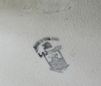 FIGURINER ett par, flintgods, 1900-talets början.