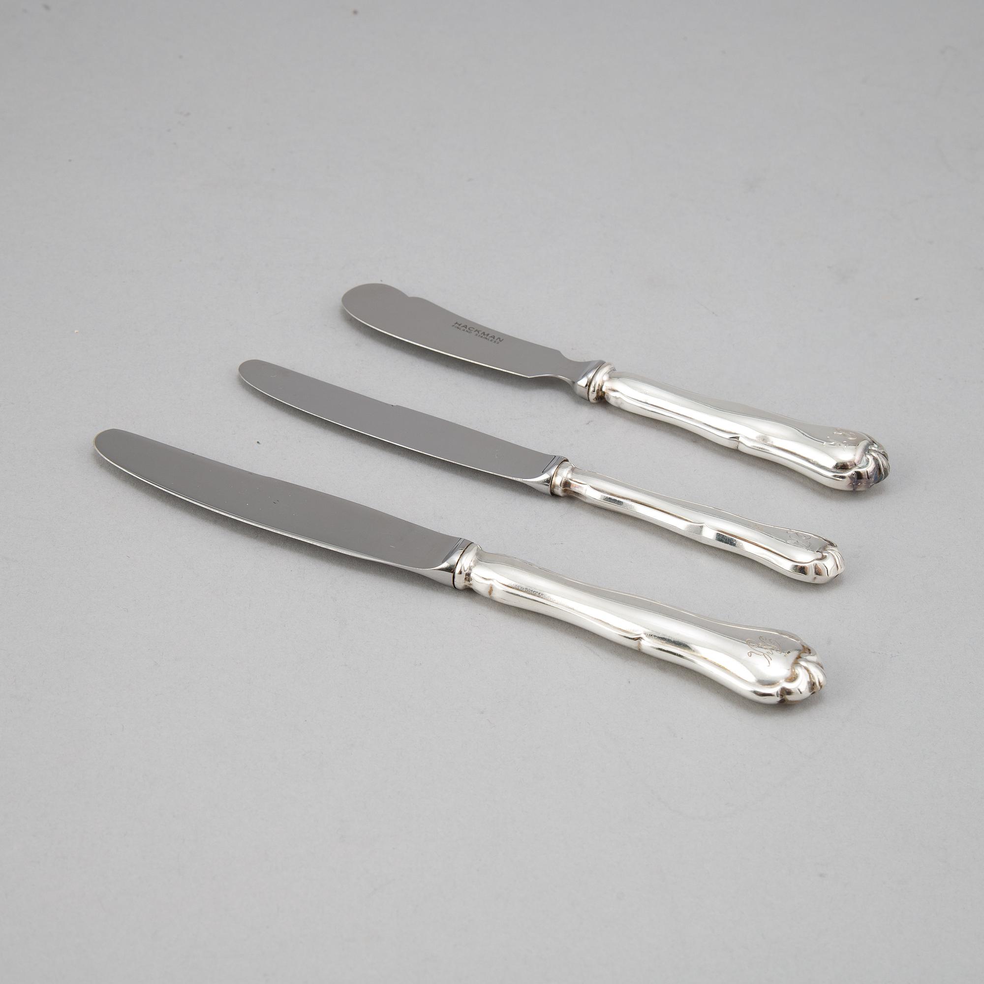 A Finnish silver cutlery, second half of the 20th century (63 pieces).