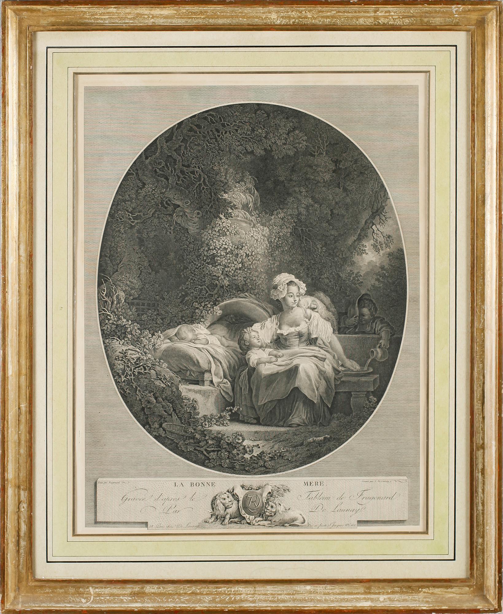 JEAN HONORÉ FRAGONARD, 3 st, efter, kopparstick, 1700-/1800-tal.