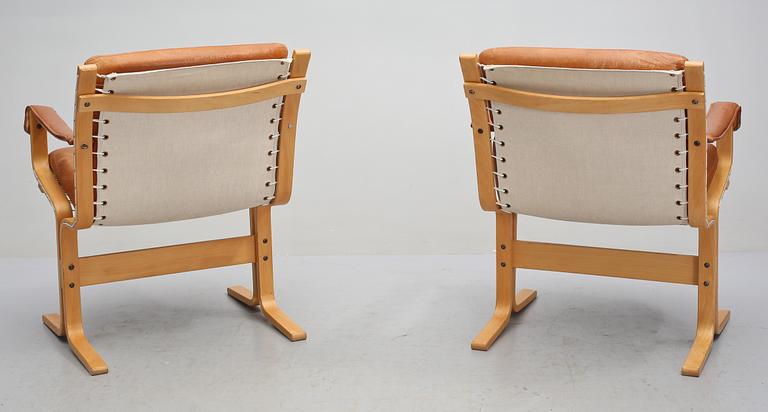 FÅTÖLJER, ett par, Westnofa Furniture, Norge, 1900-talets andra hälft.