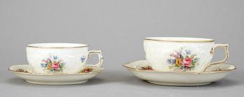 MAT-, KAFFE- och TE-SERVIS, ca 107 delar, porslin, "Sanssouci", Rosenthal, Tyskland, 1900.-talets mitt.