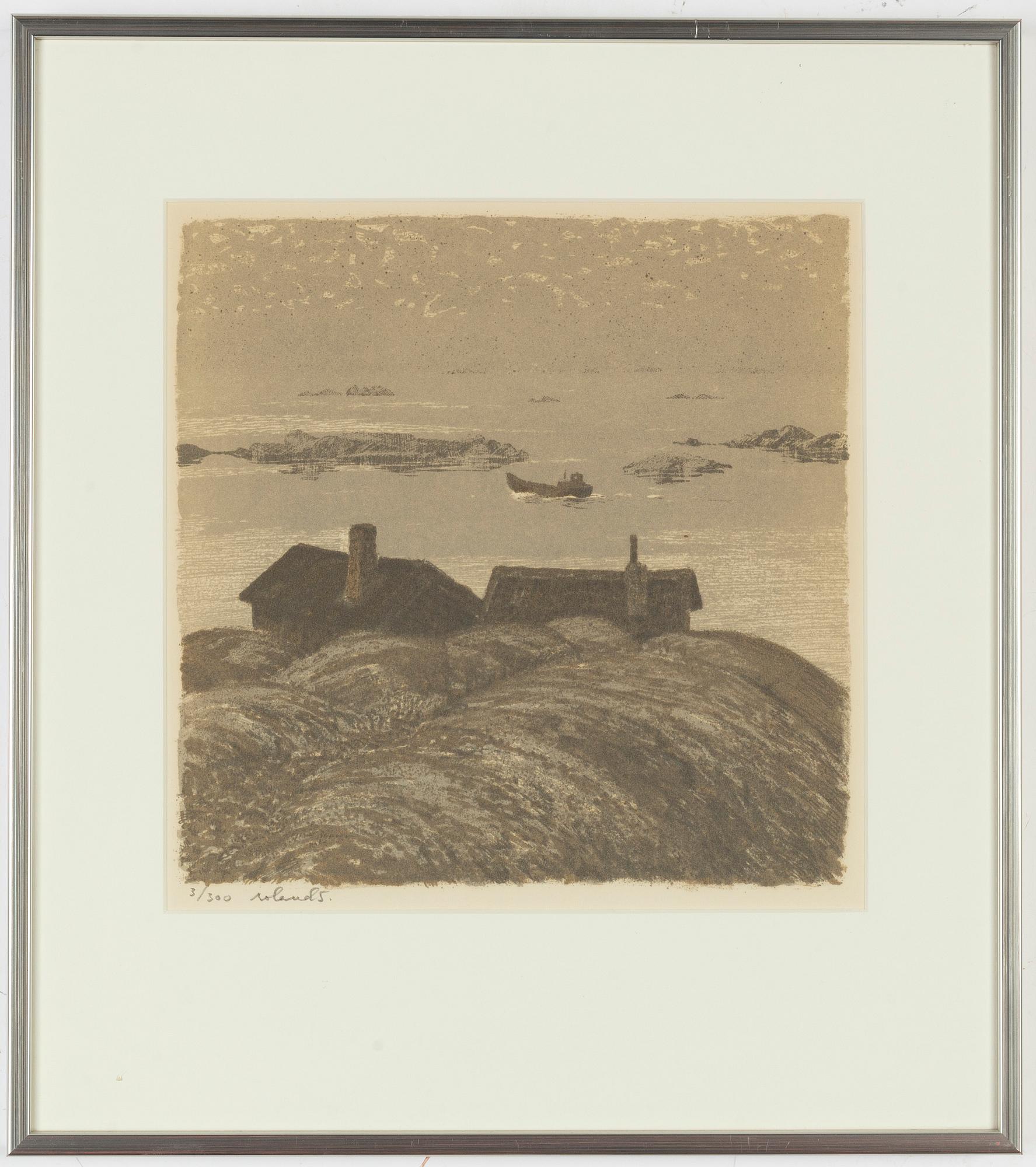 Roland Svensson, lithograph in color, signed and numbered 3/300.