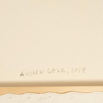 Andrew Gbur, gouache on canvas.