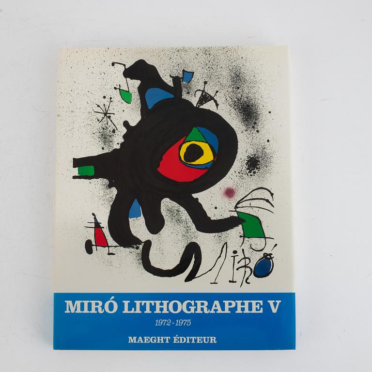 Böcker, 3 st, "Miró Lithographe" Maeght Editeur, III., V. & VI, Paris, Frankrike, 1964-81.