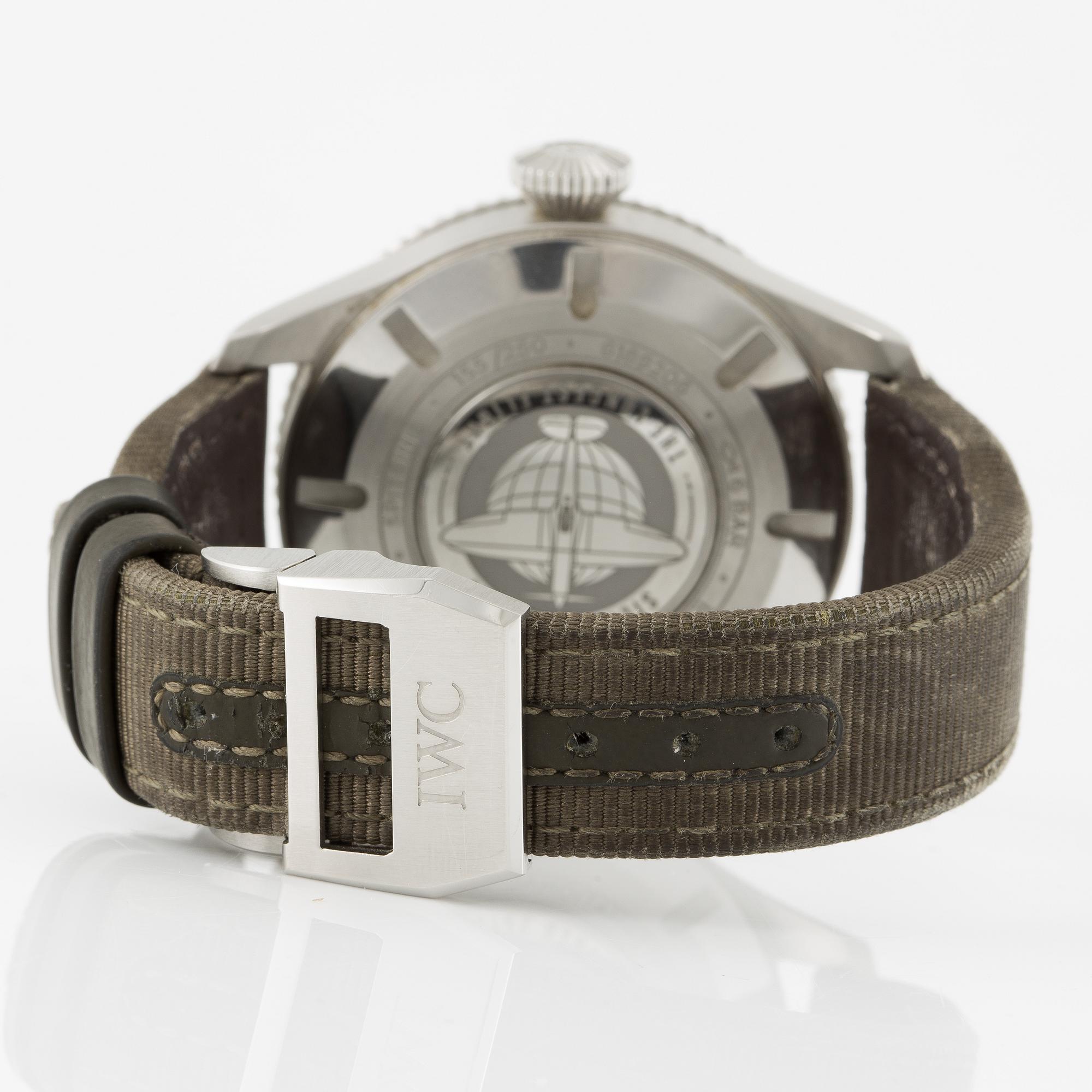 IWC, Pilot’s Watch, Timezoner, Spitfire Edition, “The Longest Flight”, "No. 155 of 250", ca 2019.