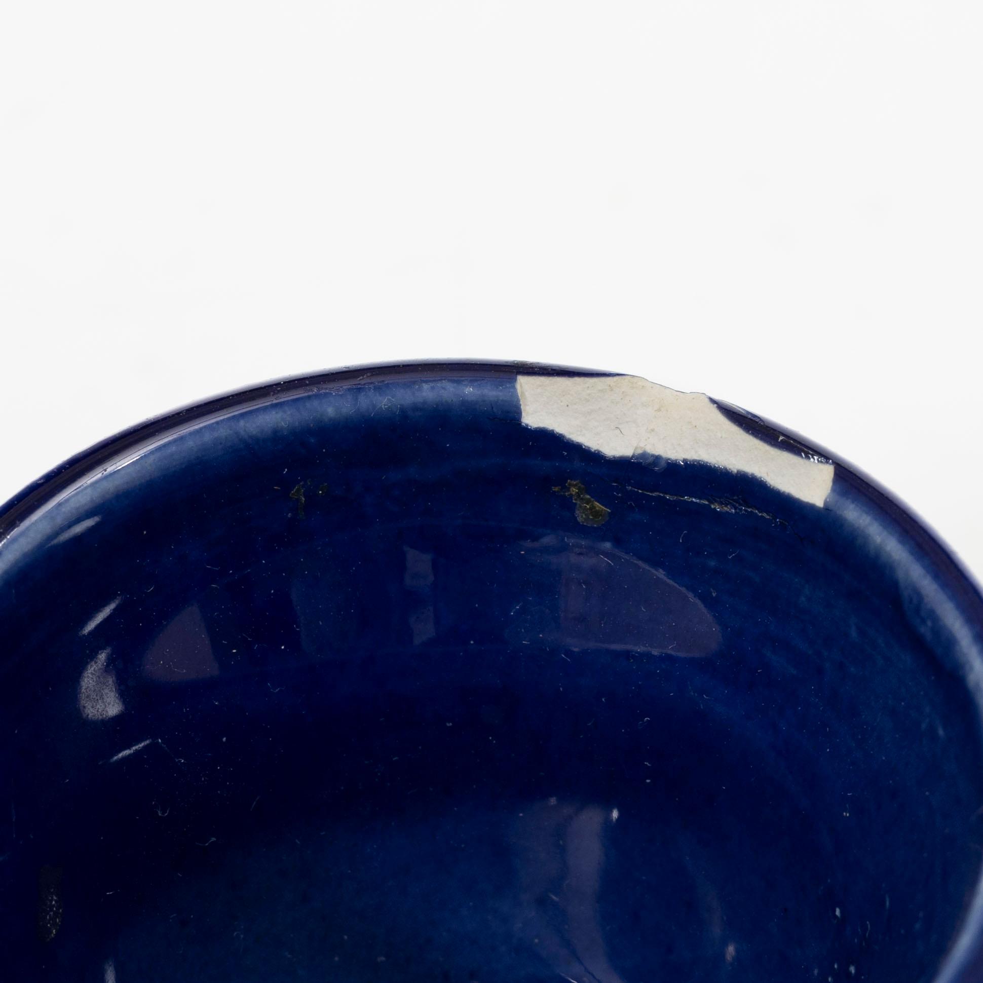 Hertha Bengtson, service, 13 pieces of stoneware. "Blue Fire", Rörstrand.