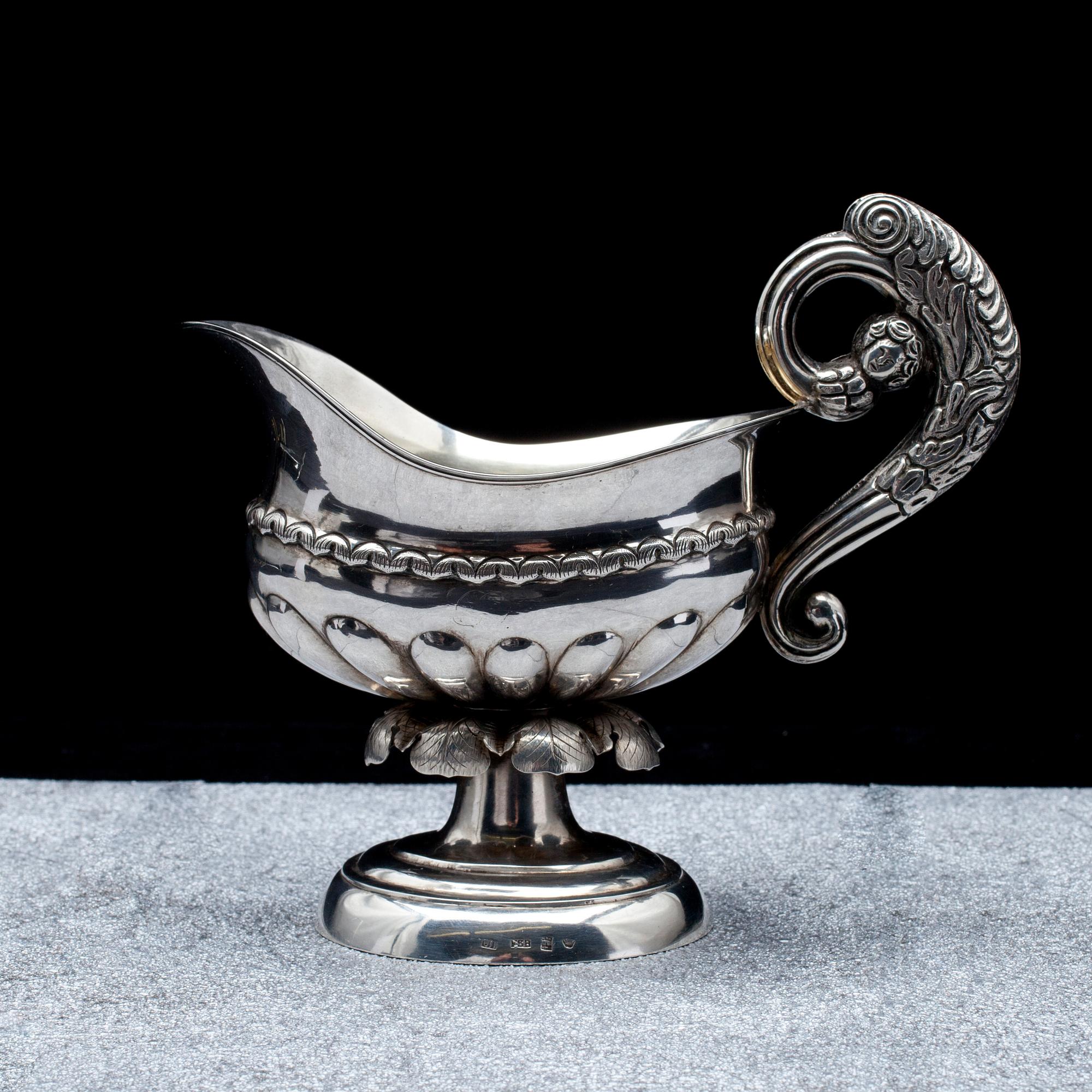GRÄDDSNÄCKA, silver, Fromholt Strandberg Uleåborg, 1853. Paino 170,7 g.