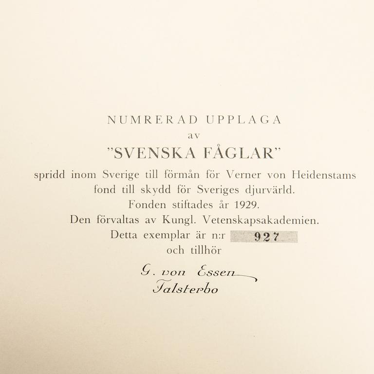 The Wright Brothers, book work, 3 volumes, "Swedish Birds", A. Börtzells tryckeri AB, Ivar Baarsen, Stockholm, 1927-1929.