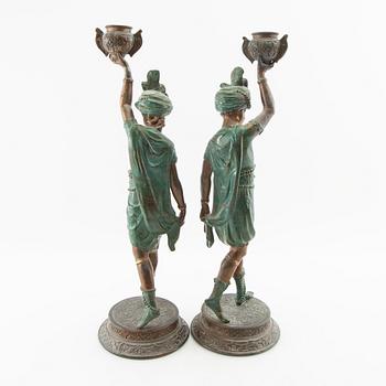 Ljusstakar ett par omkring 1900.