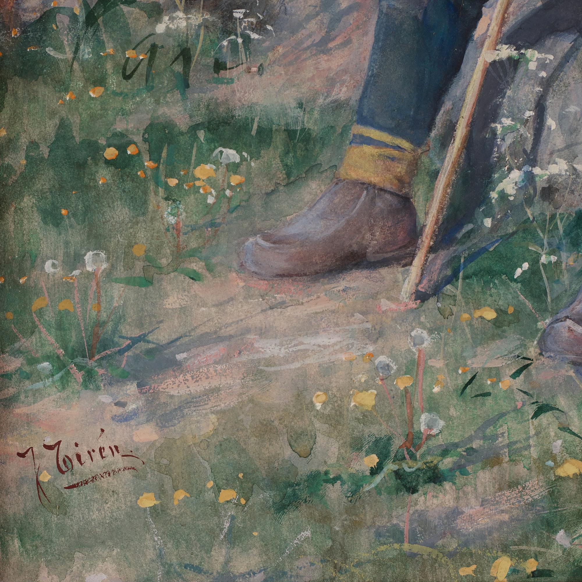 Johan Tirén, Sápmi boy in a mountain landscape.
