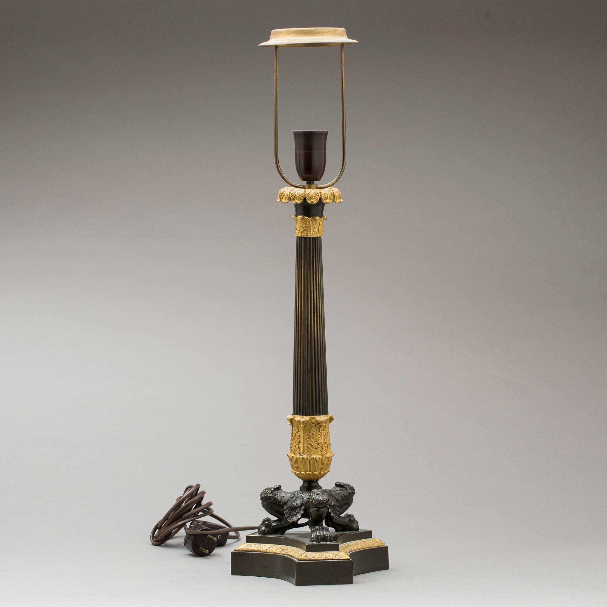 BORDSLAMPA, empirestil, 1800-talets andra hälft.