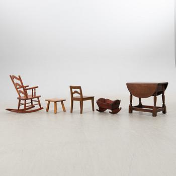 Children's furniture set 5 pcs, first half of the 20th century.