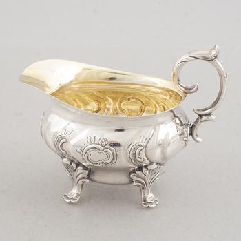 A Three Piece Silver Coffee Service, including mark of CG Hallberg, Stockholm 1961.