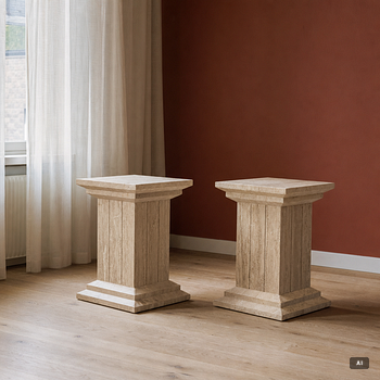 Pedestals, a pair, contemporary manufacture.