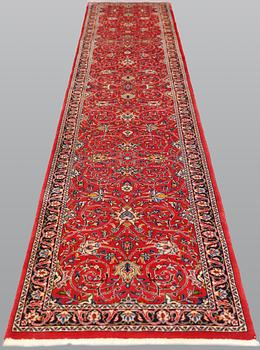 A Sarouk runner, c. 425 x 79 cm.