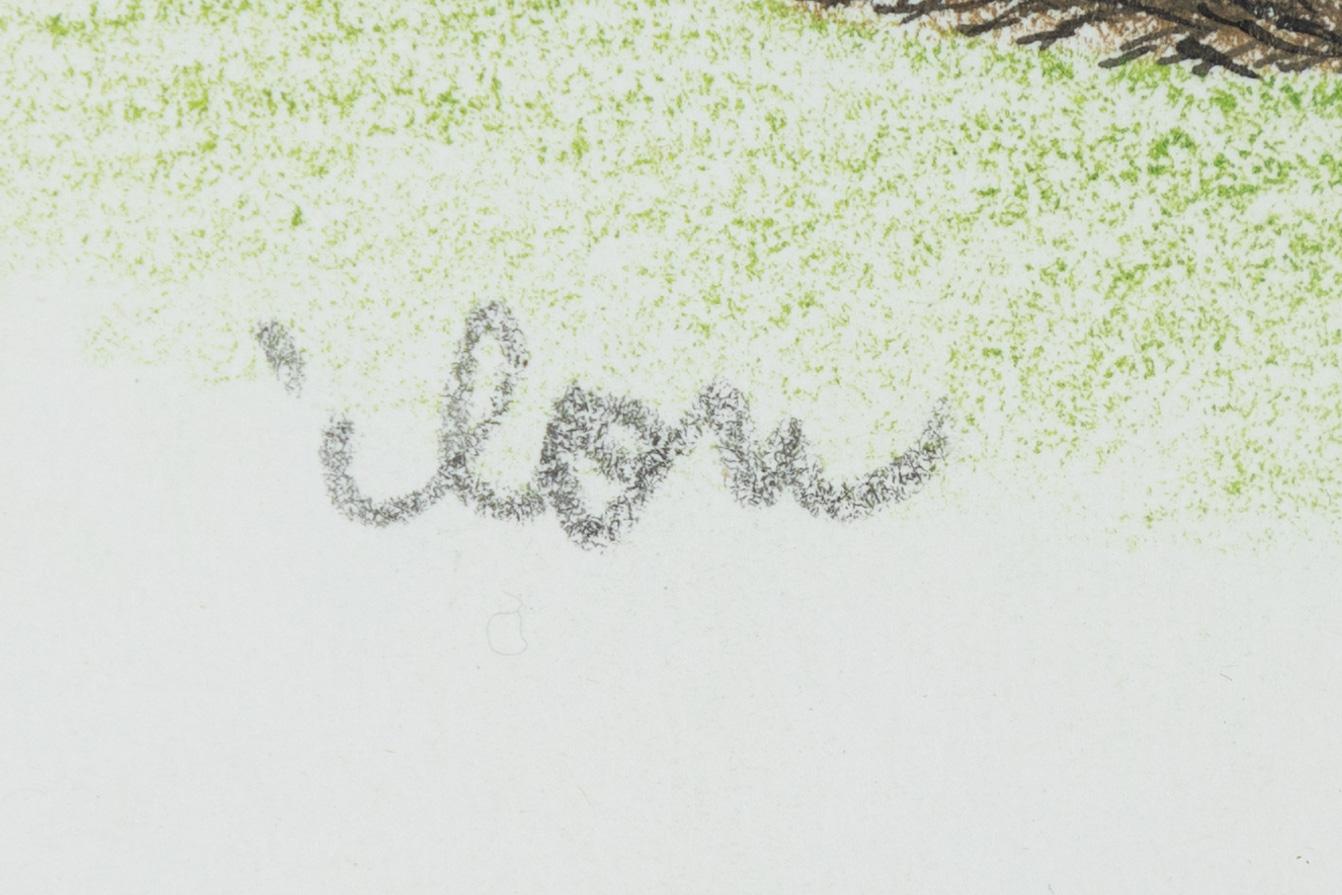 Ilon Wikland, kritteckning, signerad Ilon.