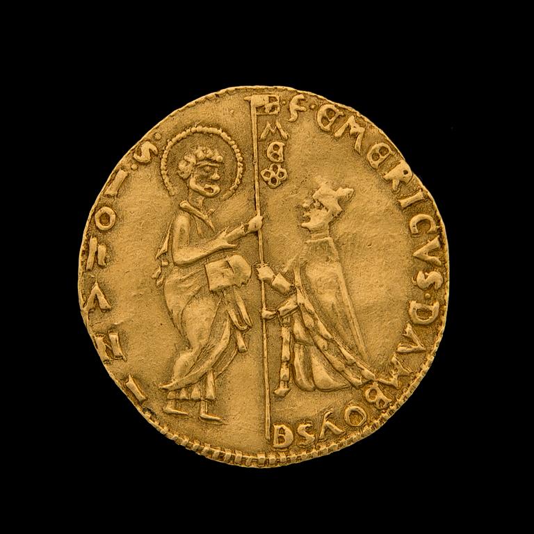 GULDMYNT, guld ducat, Venedig 1400-1500-tal, vikt 3,4 g.