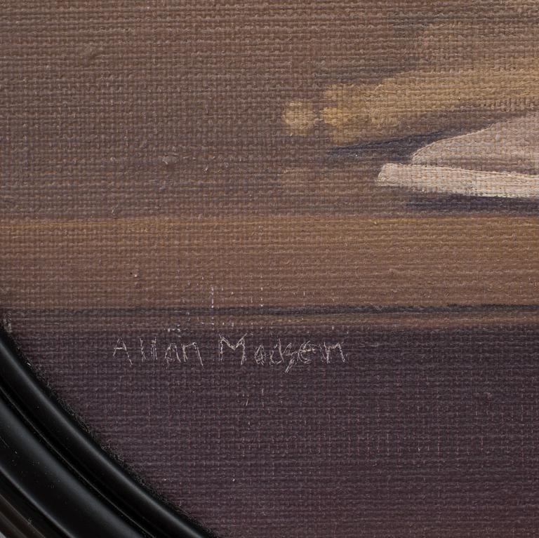 ALLAN MADSEN, olja på pannå, signerad.