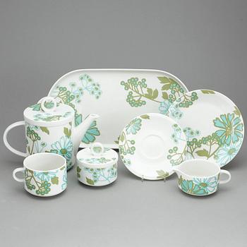 TESERVIS, 15 delar, porslin, "Scarlett" Villeroy & Boch, Tyskland, 1980-tal.