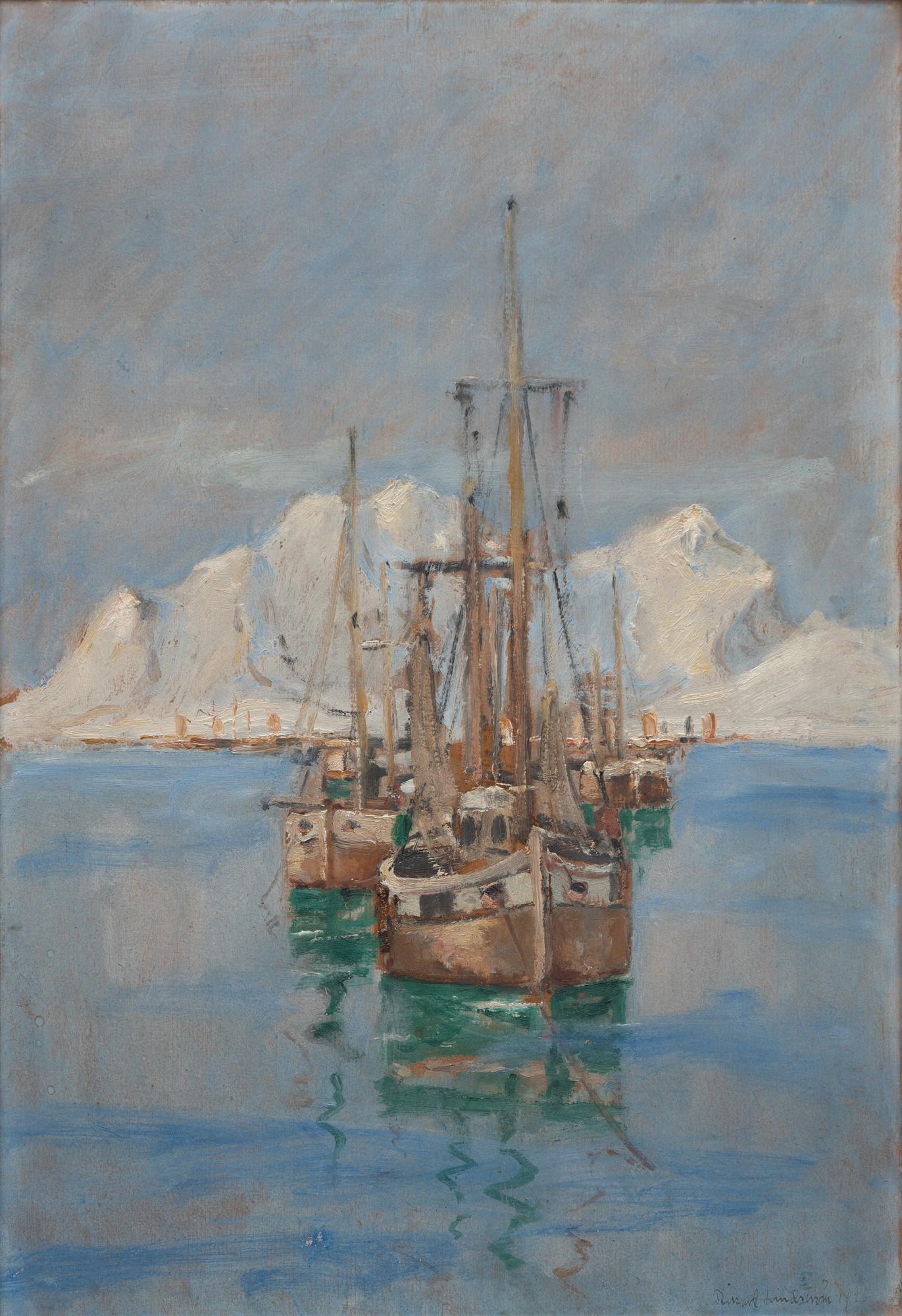 Rikard Lindström, Fishing boats at Lofoten.