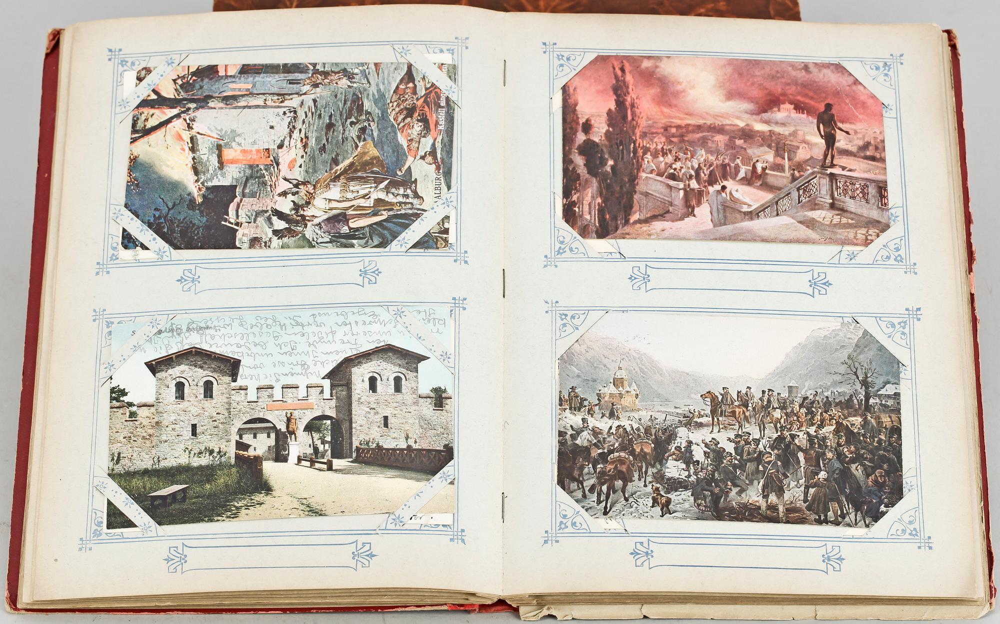 BREFKORTSALBUM 3 st MED VYKORT, tidigt 1900-tal till 1930-tal.