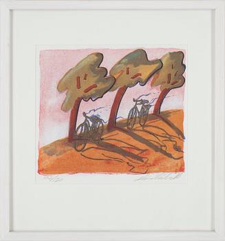 Måns Heidvall · MÅNS HEIDVALL, litografi, "Allé", signerad och numrerad 102/120.