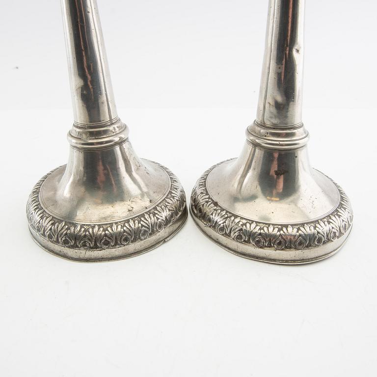 Ljusstakar, ett par, Sven Berglund, Malmö, 1856.