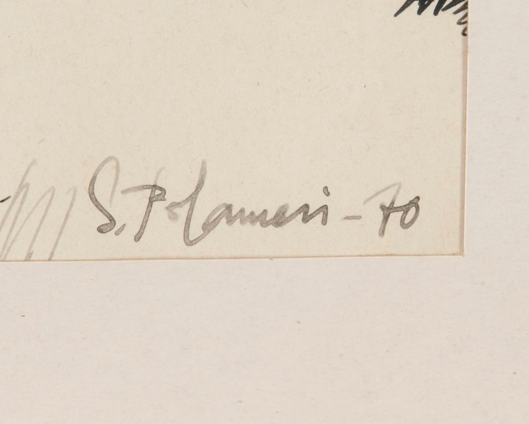 SEPPO POLAMERI, tussipiirros, signeerattu ja päivätty -70.