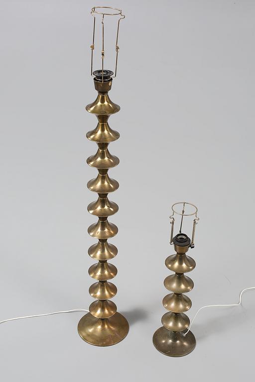 GOLVLAMPA samt BORDSLAMPA, Elite AB, 1900-talets andra hälft.
