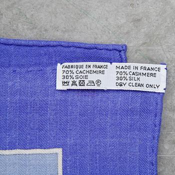 Hermès, a cachmere and silk 'La Promenade du Matin' scarf.
