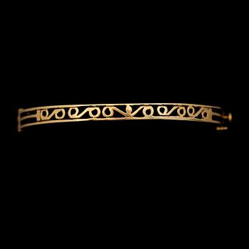 ARMBAND, 14K guld och opaler, 1900-talets mitt. Total vikt ca 19 g.
