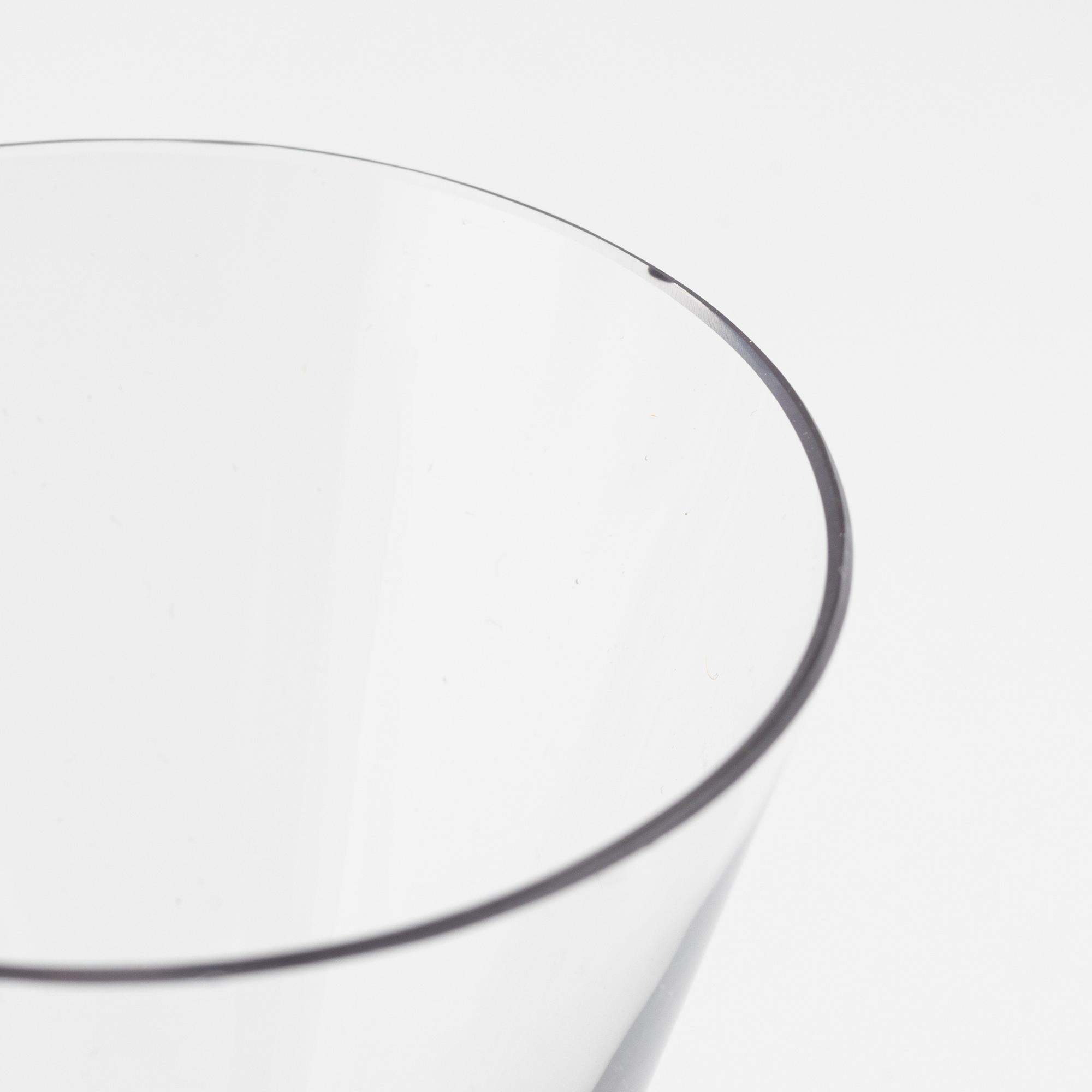 Spetsglas på hög fot, 8 st, 1900-tal.