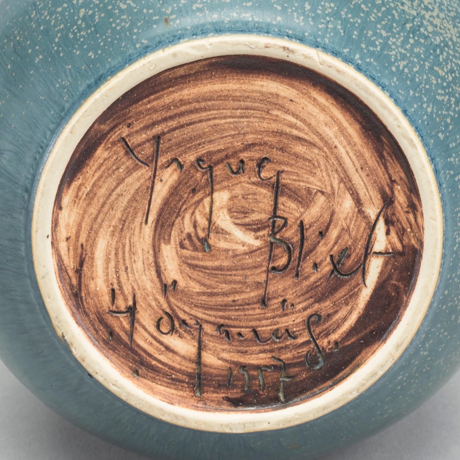YNGVE BLIXT, a signed and dated stoneware vase.