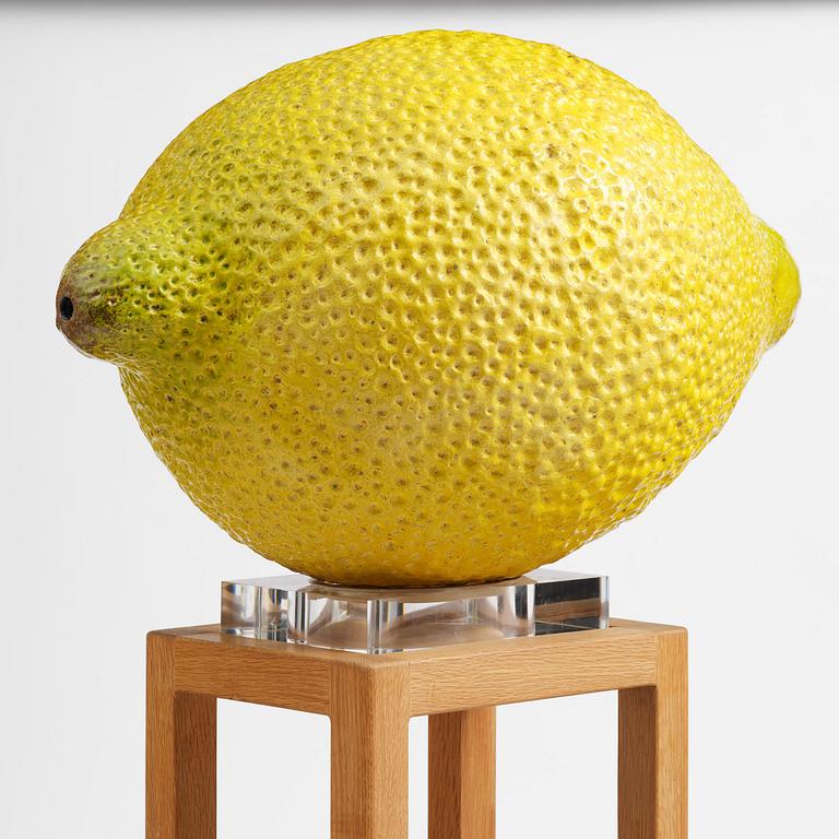 Hans Hedberg, a monumental faience sculpture of a lemon, Biot, France.