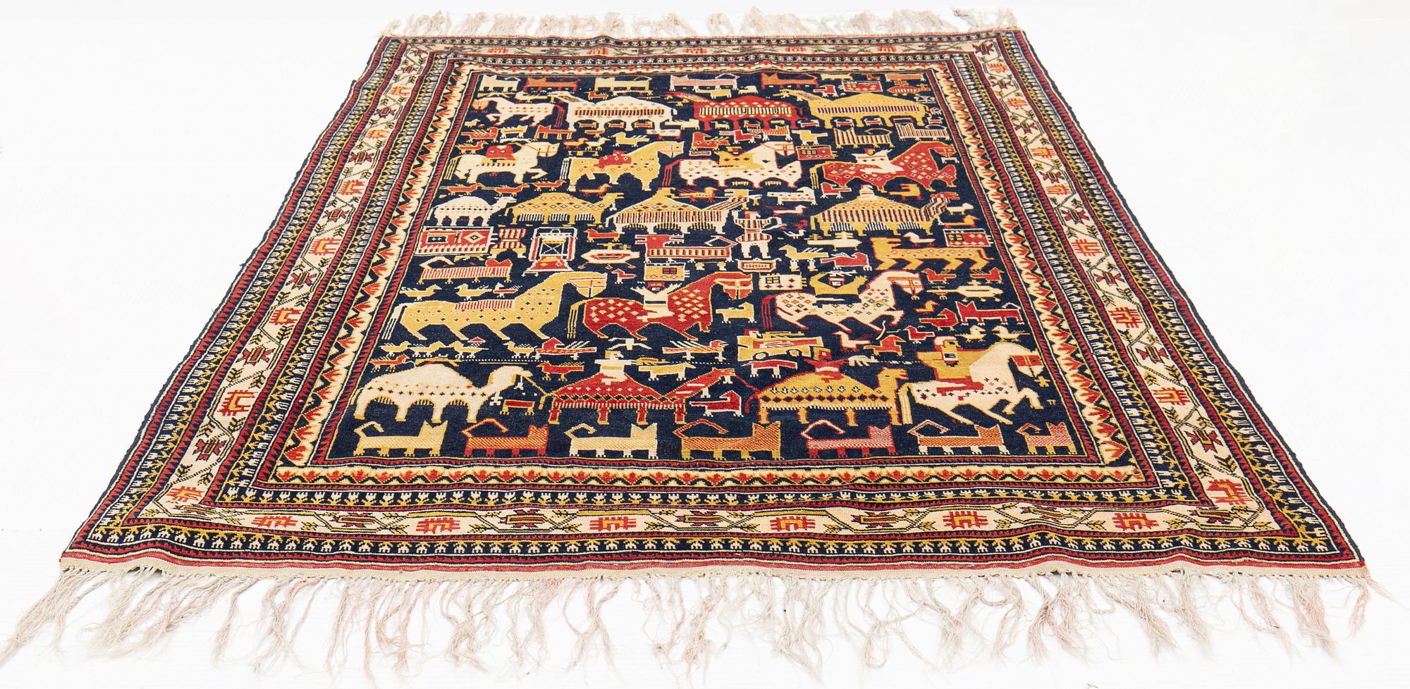 Matta, Old Afghanistan "War rug", ca 181 x 77 cm.
