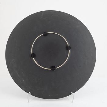 Anna Elzer Oscarson, a lidded vase and charger, 'Dusty Diamonds'.