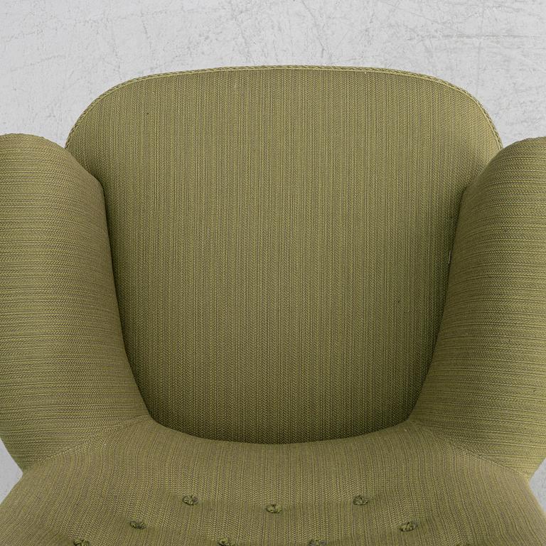 Carl Malmsten, a pair of 'Hemmakväll' armchairs, O.H.Sjögren, Sweden, 1980's.