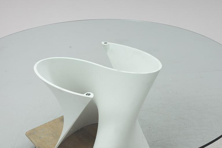 Xavier Lust, a glass top 'S Table' dining table, MDF Italia.