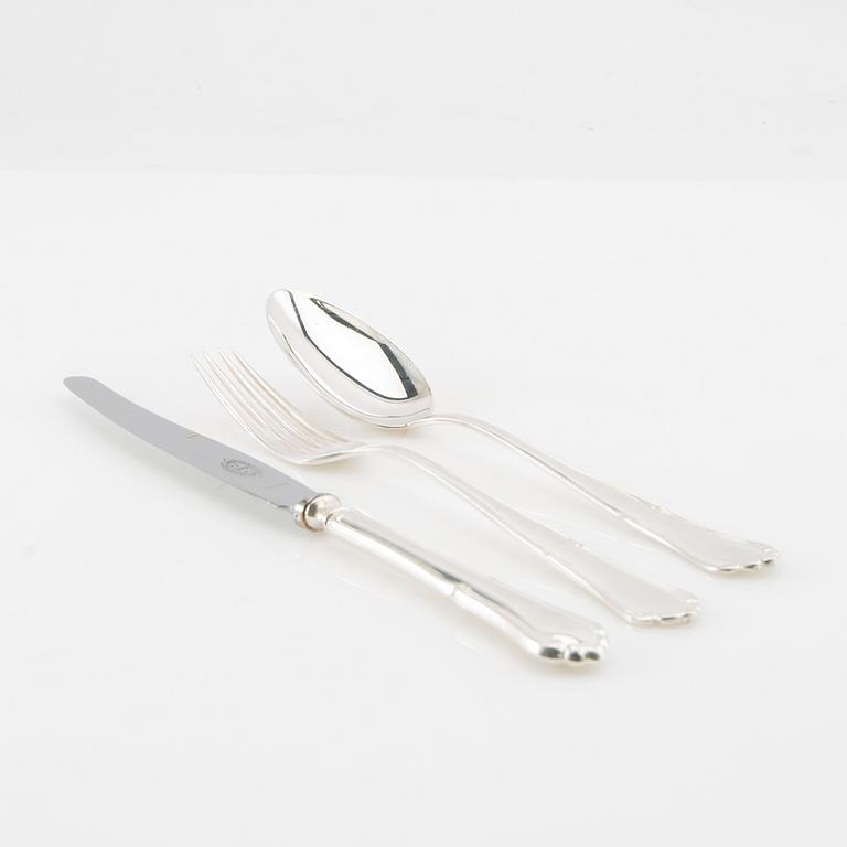 Cutlery 98 pcs "Saga" silver JLH Stockholm 1950.