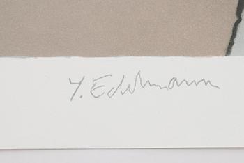 Yrjö Edelmann, lithograph in colours, 1979, signed HC.