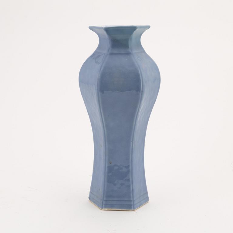 A claire de lune glazed vase, China, 20th Century.