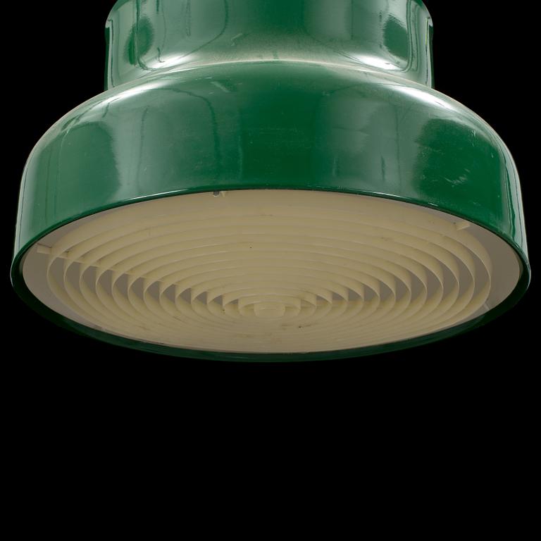 A Swedish Green lacquered aluminium light from Ateljé Lyktan, Anders Pehrson, Åhus.